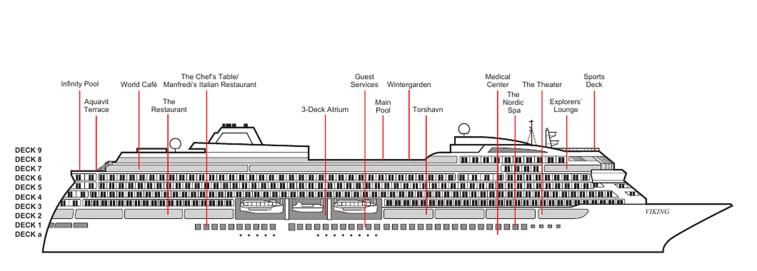 Viking Jupiter deck plan and onboard amenities overview